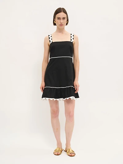 Contrast Strap Dress