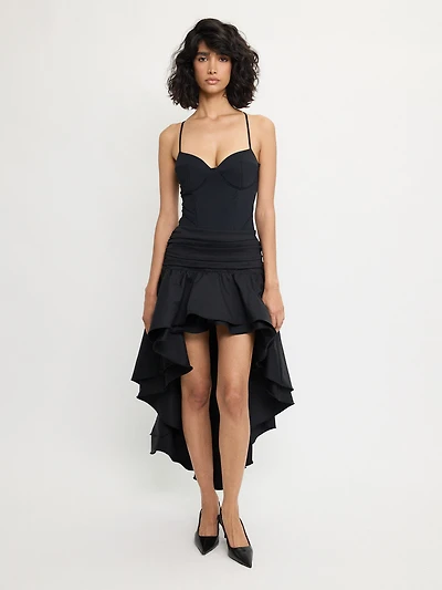 Ruffle Midi Skirt