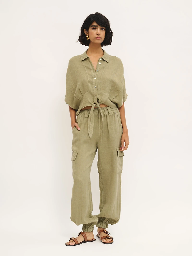 Linen Cargo Pant