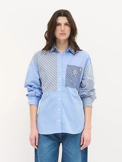 Shirt with stripes and details