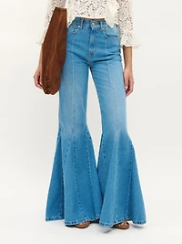 Mid-rise Bell Bottom Jeans