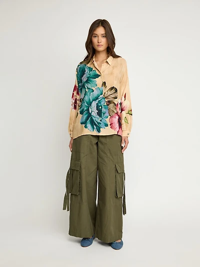 Utility Wide-Leg Cargo Pants