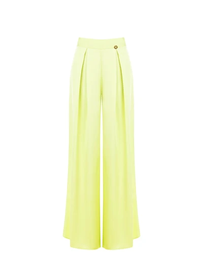 Satin Palazzo Trousers with Darts