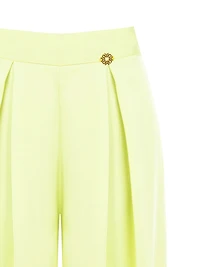 Pantalon Palazzo en satin à pinces