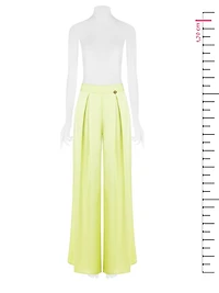 Pantalon Palazzo en satin à pinces
