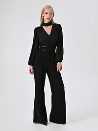 Black Jumpsuit with Buckle