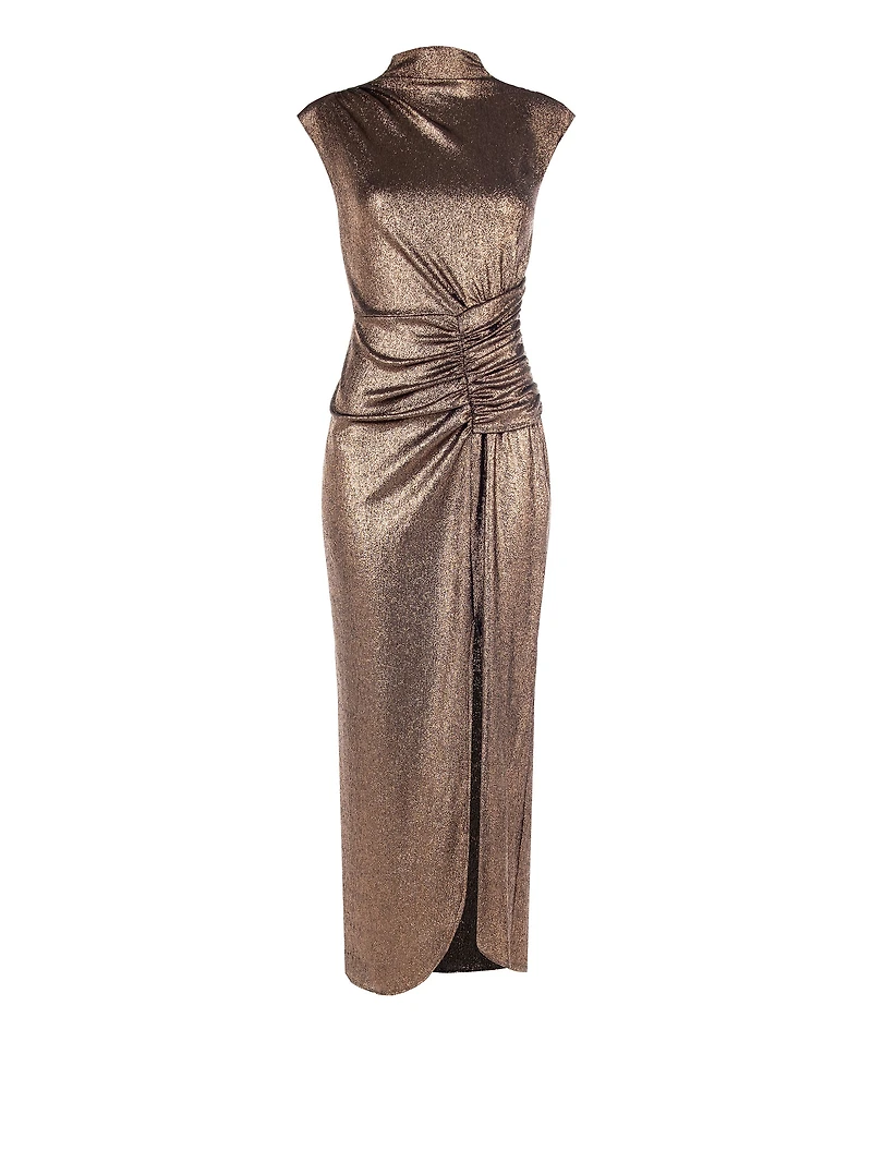 Draped Bronze Dress