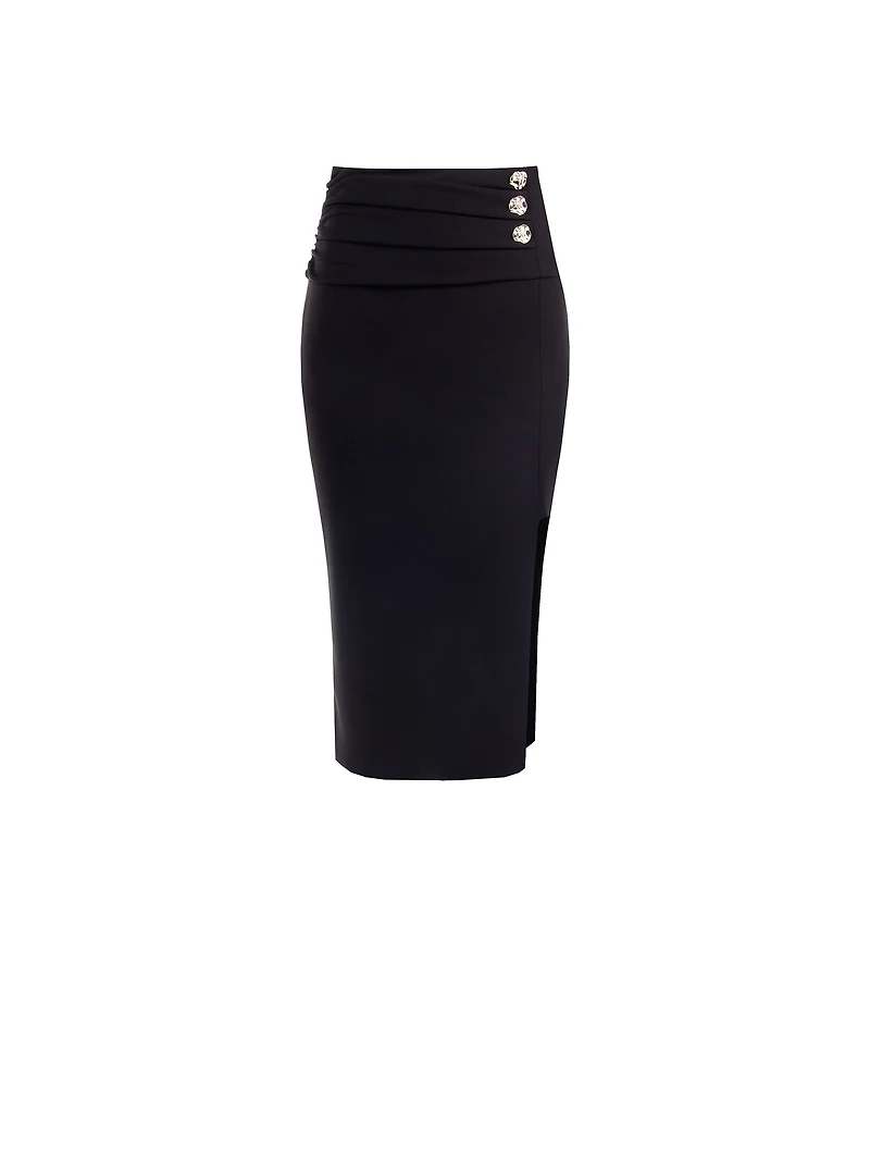 Jupe à boutons décoratifs