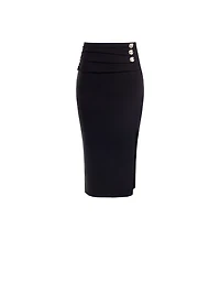 Jupe à boutons décoratifs