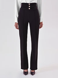 Trousers with Decorative Buttons