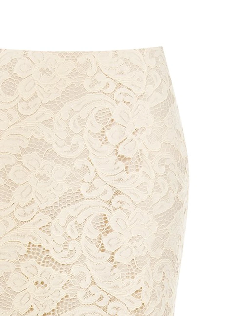 Jupe midi en dentelle