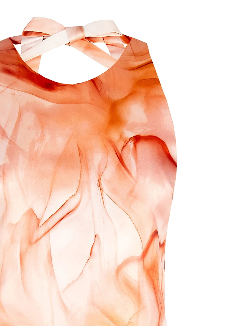 Haut à imprimé marbré