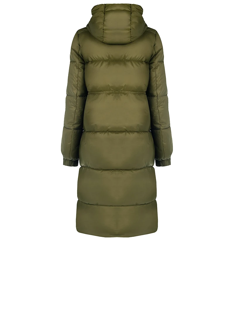 Doudoune longue resserrée