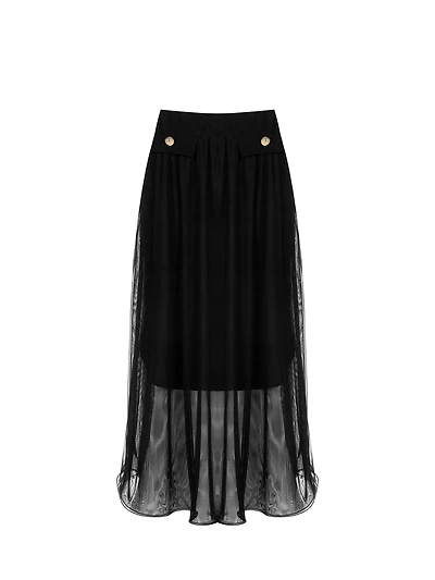 Sheered Midi Skirt