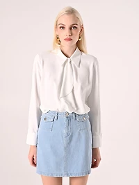 White Blouse with Collar