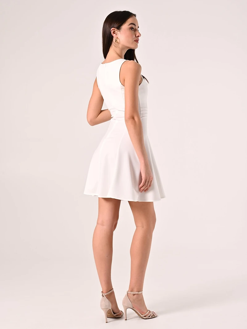 Flared Dress with Jewelled Straps