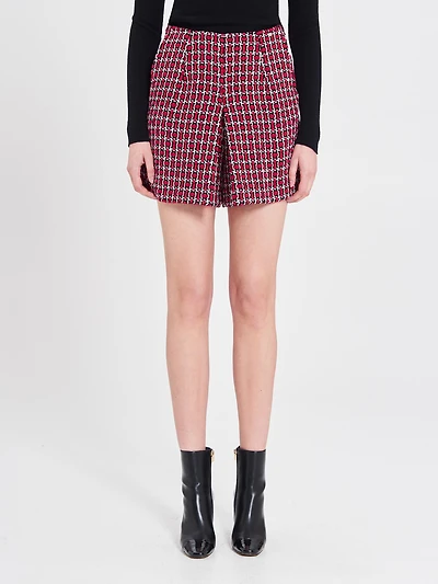 Jupe-short en tweed pour les fêtes
