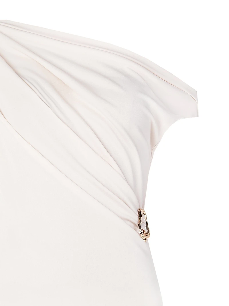 Knitted Fitted Top with Buckle Detail