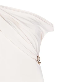 Knitted Fitted Top with Buckle Detail