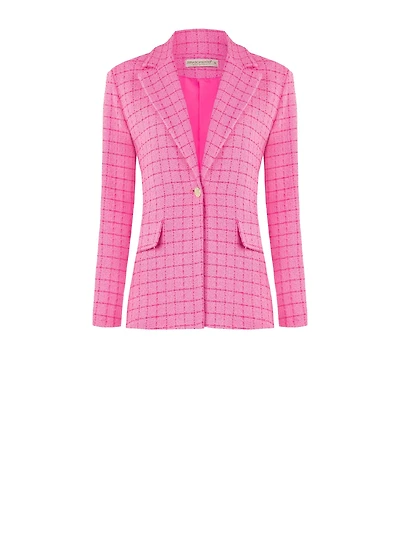 Blazer long en tweed