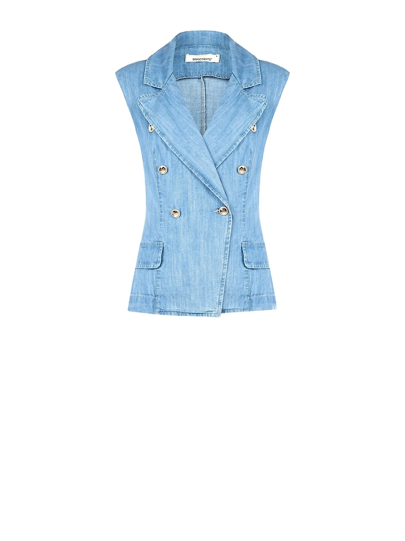 Sleeveless Denim Jacket