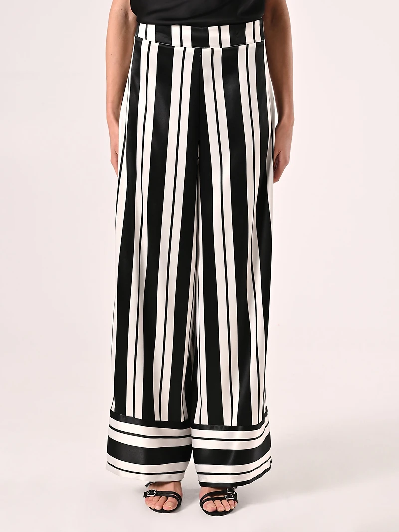 Black & White Striped Trousers