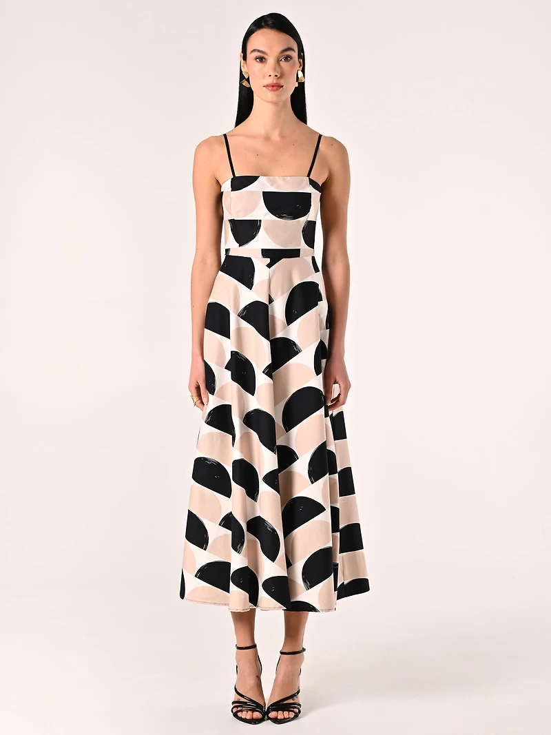 Robe midi imprimée