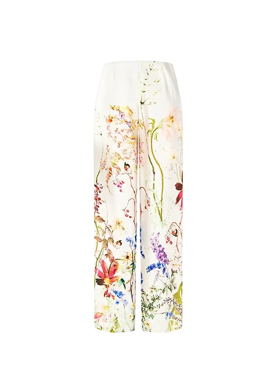 Floral Satin Trousers