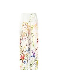Floral Satin Trousers