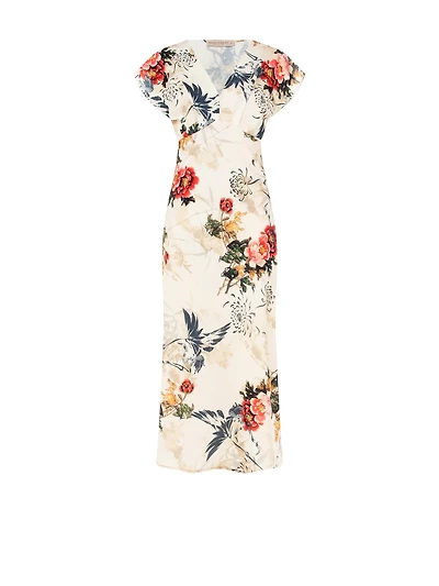 Satin Floral Dress