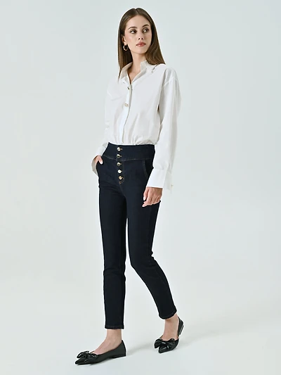 Dark-wash Stretch Slim Jeans