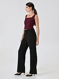 Pantalon noir en cady