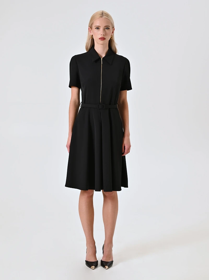 Dress with Zip and Collar