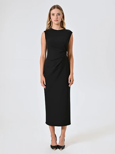 Midi Sheath Dress with Jewel Detail Woman