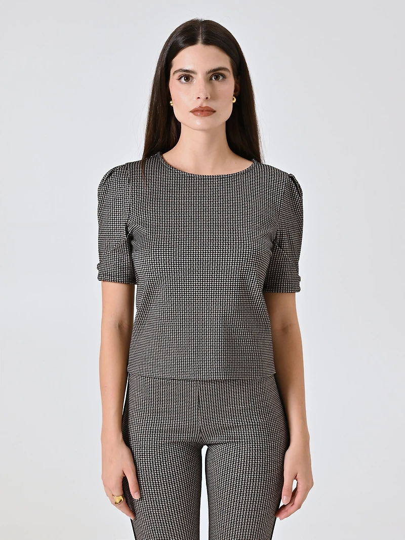 Houndstooth Blouse