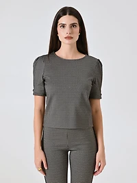 Houndstooth Blouse