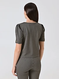 Houndstooth Blouse