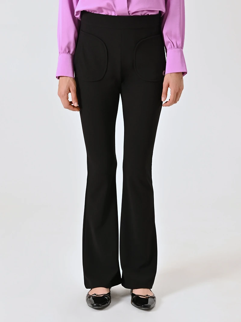 Pantalon évasé noir