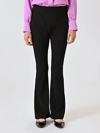 Pantalon évasé noir