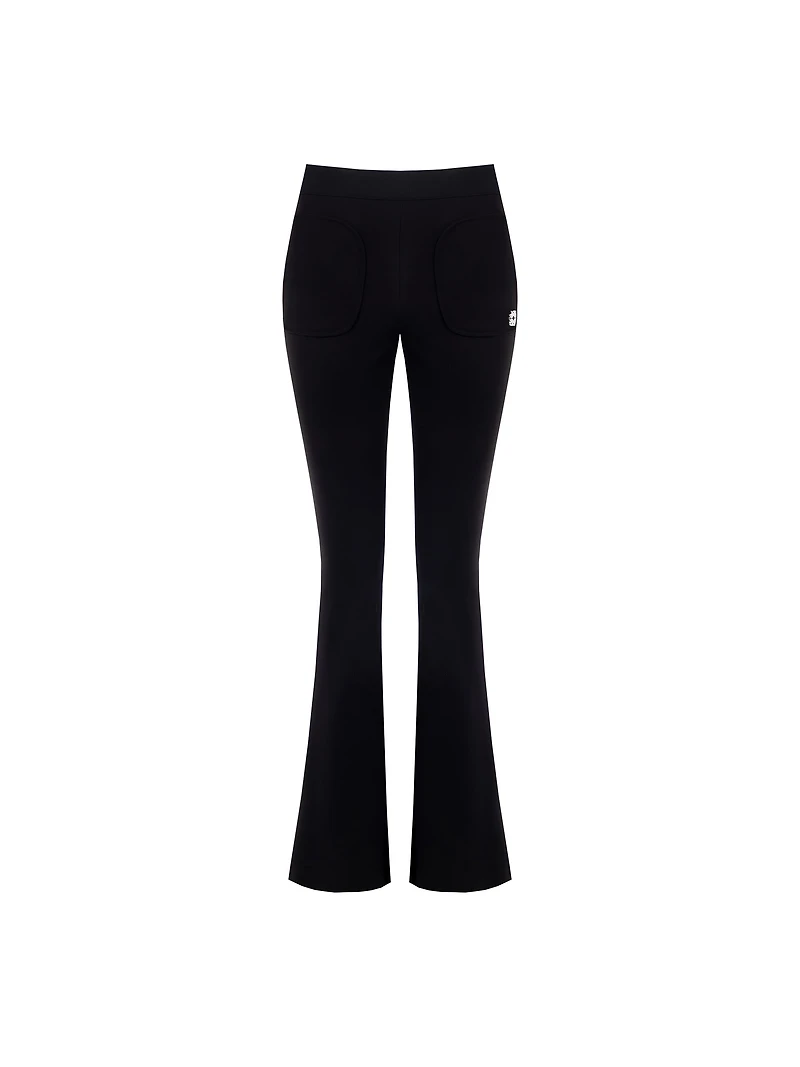 Pantalon évasé noir