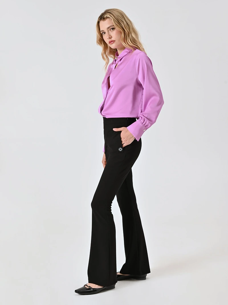 Black Flared Trousers