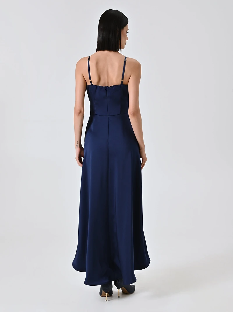 High-Low Dress Satin Woman