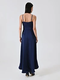 High-Low Dress Satin Woman