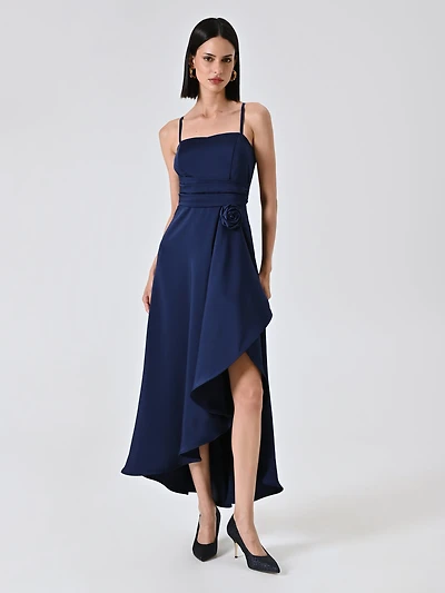 High-Low Dress Satin Woman