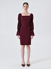 Robe à manches bouffantes