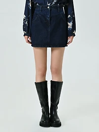 Lurex Denim Miniskirt