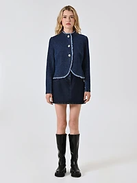 Denim Jacket with Lurex Details