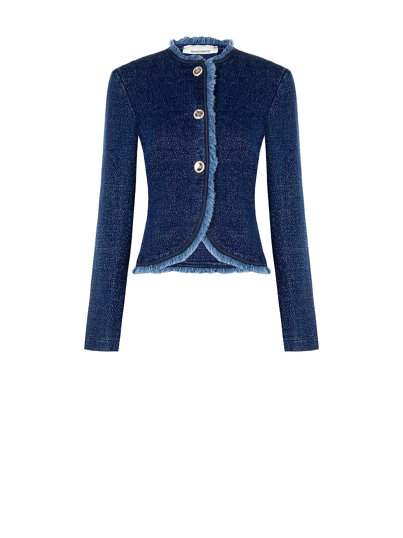 Denim Jacket with Lurex Details