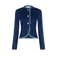 Denim Jacket with Lurex Details