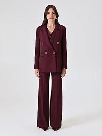 Blazer bordeaux à rayures noires